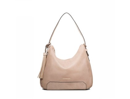 Elegantná dámska crossbody kabelka béžová
